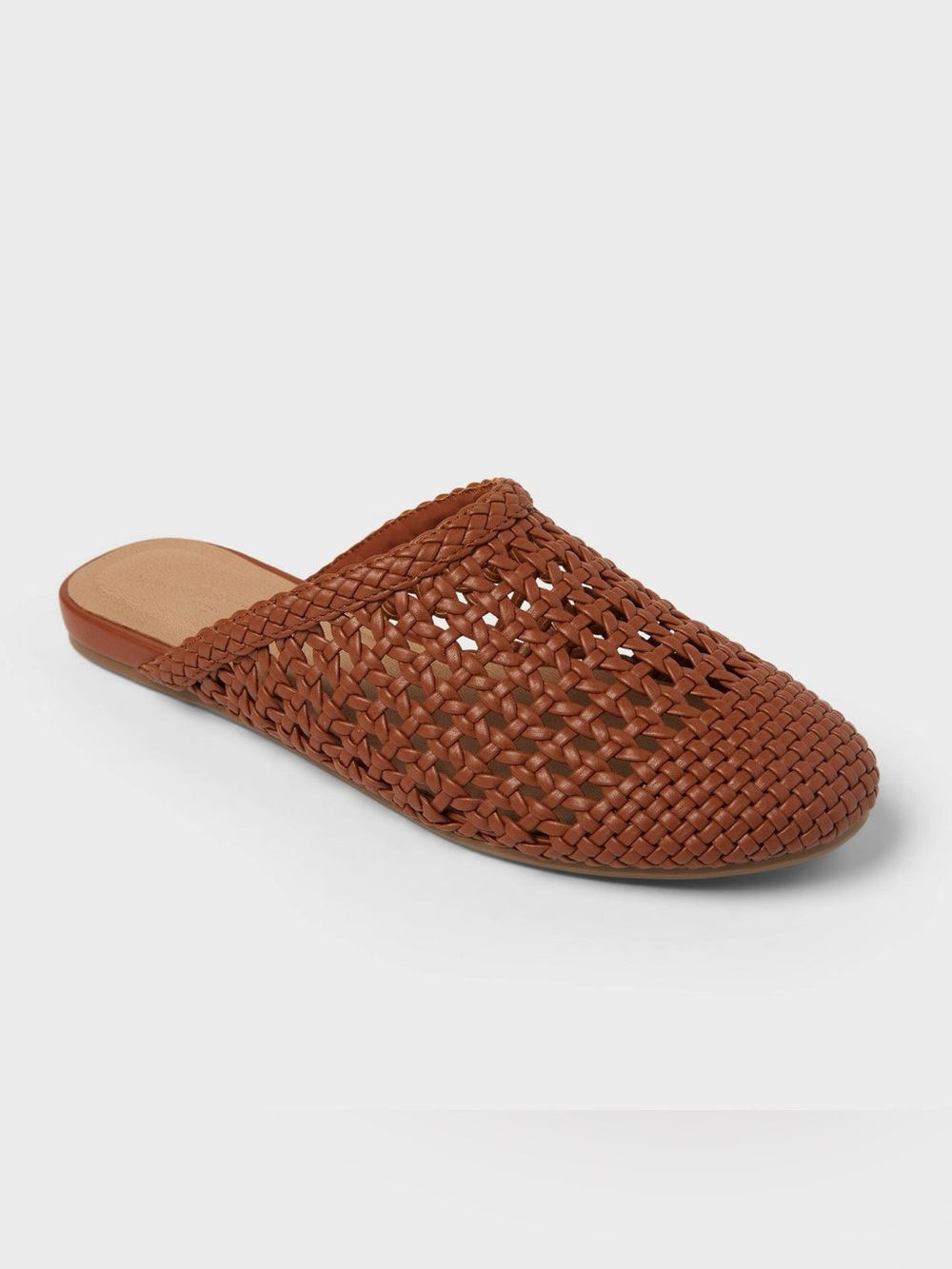Universal Threads Woven Cognac Mules